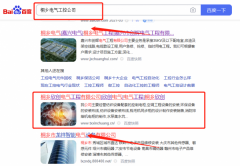 桐鄉欣*電氣工程有限公司百度關鍵詞排名到首頁無排名不收費